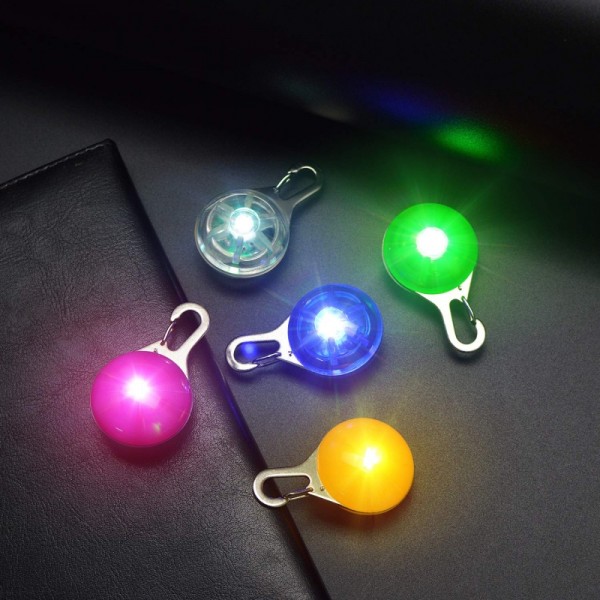 Heatigo Dog Collar Light, Clip On Led Pet Collar Lights for Dogs Cats Night Walking Waterproof Safety Carabiner with 4 Flashing Modes (5PCS)
